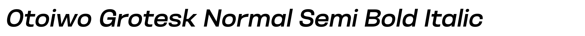 Otoiwo Grotesk Normal Semi Bold Italic image